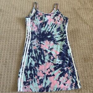 Adidas Originals Tie Dye Strappy Dress - Blue - Womens size large